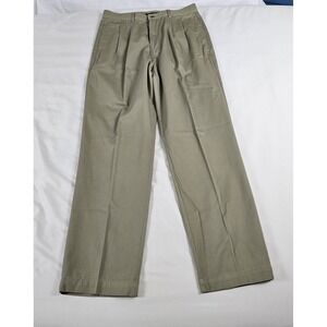 Vtg Bugle Boy Original Khakis Mens Comfort Fit Pants Pleated Beige 34 X 32